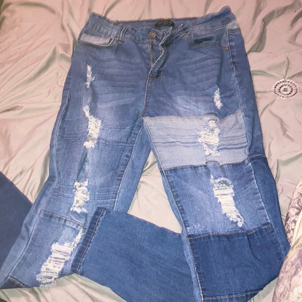 jeans high waisted ripped size 7!!!